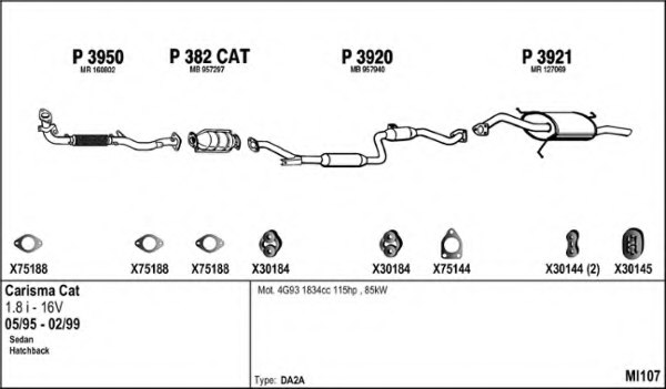 FENNO MI107 Exhaust System